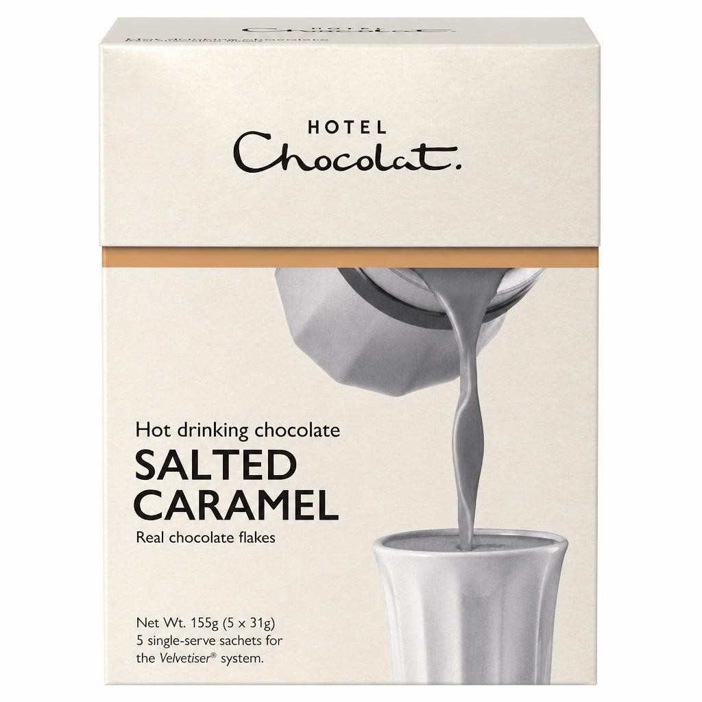 Hotel Chocolat Hot Drinking Chocolate Salted Caramel 5 x 31g