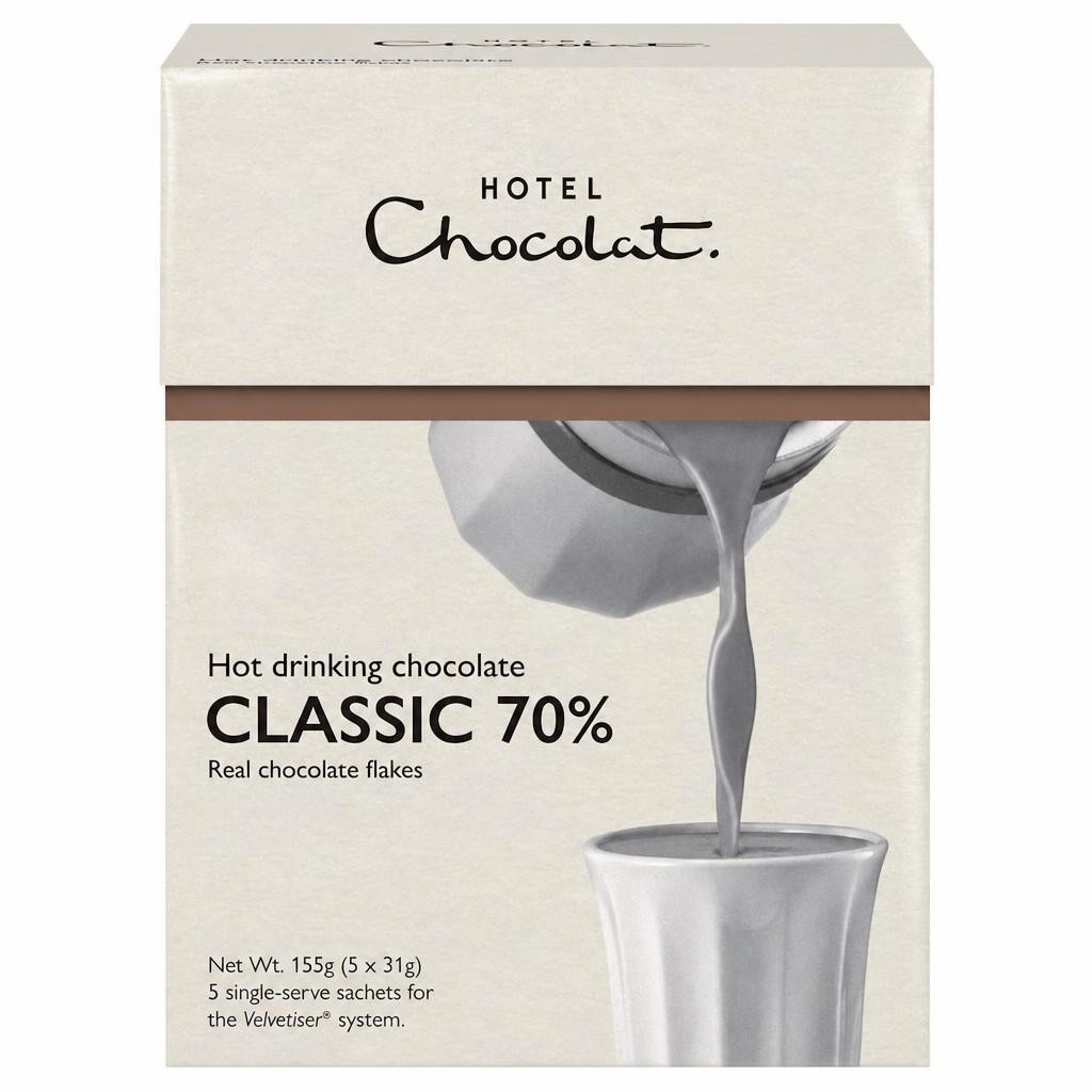 Hotel Chocolat Hot Drinking Chocolate Classic 70% 5 x 31g