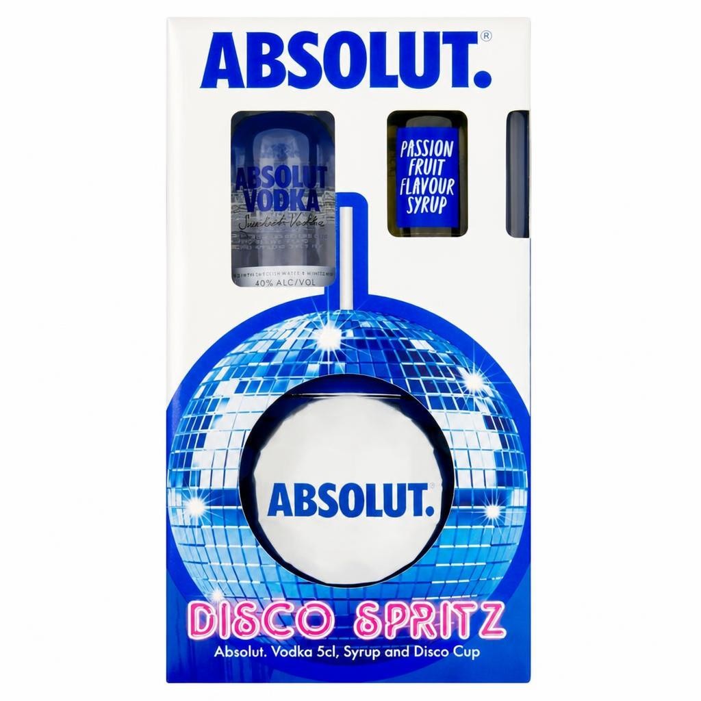 Absolut Disco Spritz Vodka 5cl, Syrup and Disco Cup