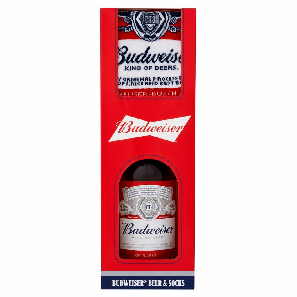 Budweiser Beer & Socks Gift Set 300ml