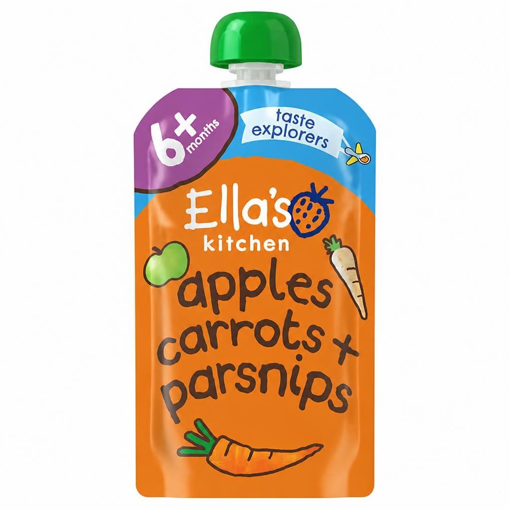 Ella's Kitchen Organic Apples, Carrots + Parsnips Baby Food Pouch 6m+ 120g