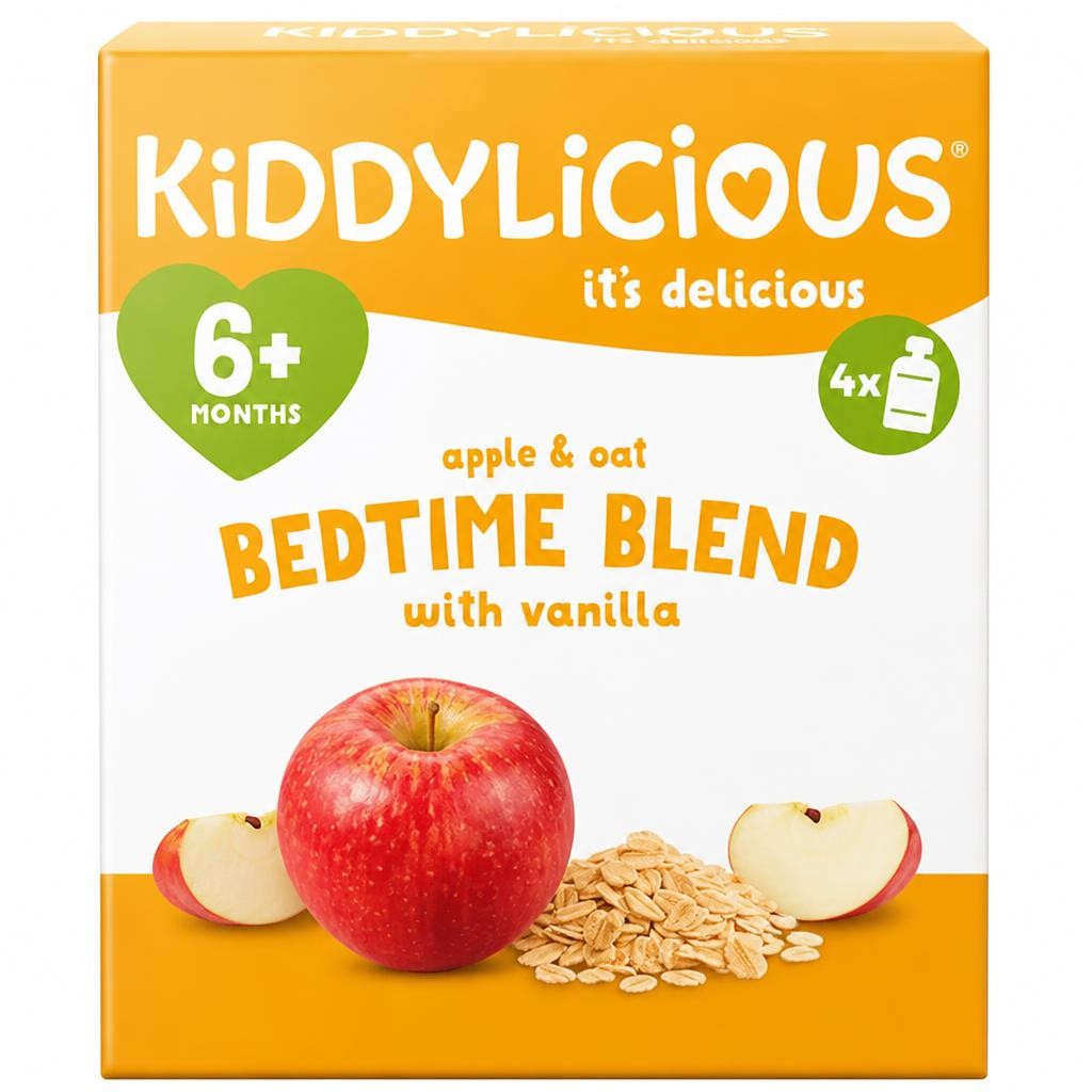 Kiddylicious Apple & Oat Bedtime Blend 4x100g