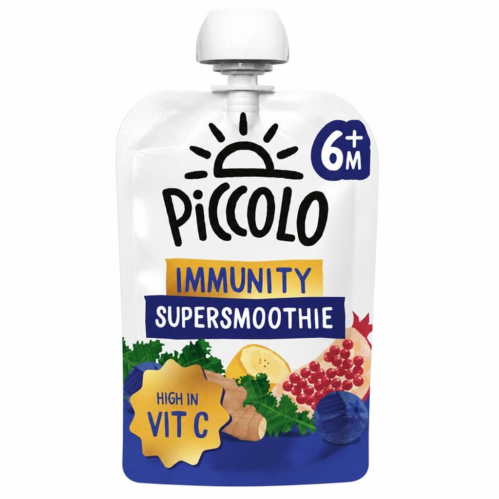 Piccolo Baby Organic Immunity Supersmoothie - Blueberry Glow with Kale 90g