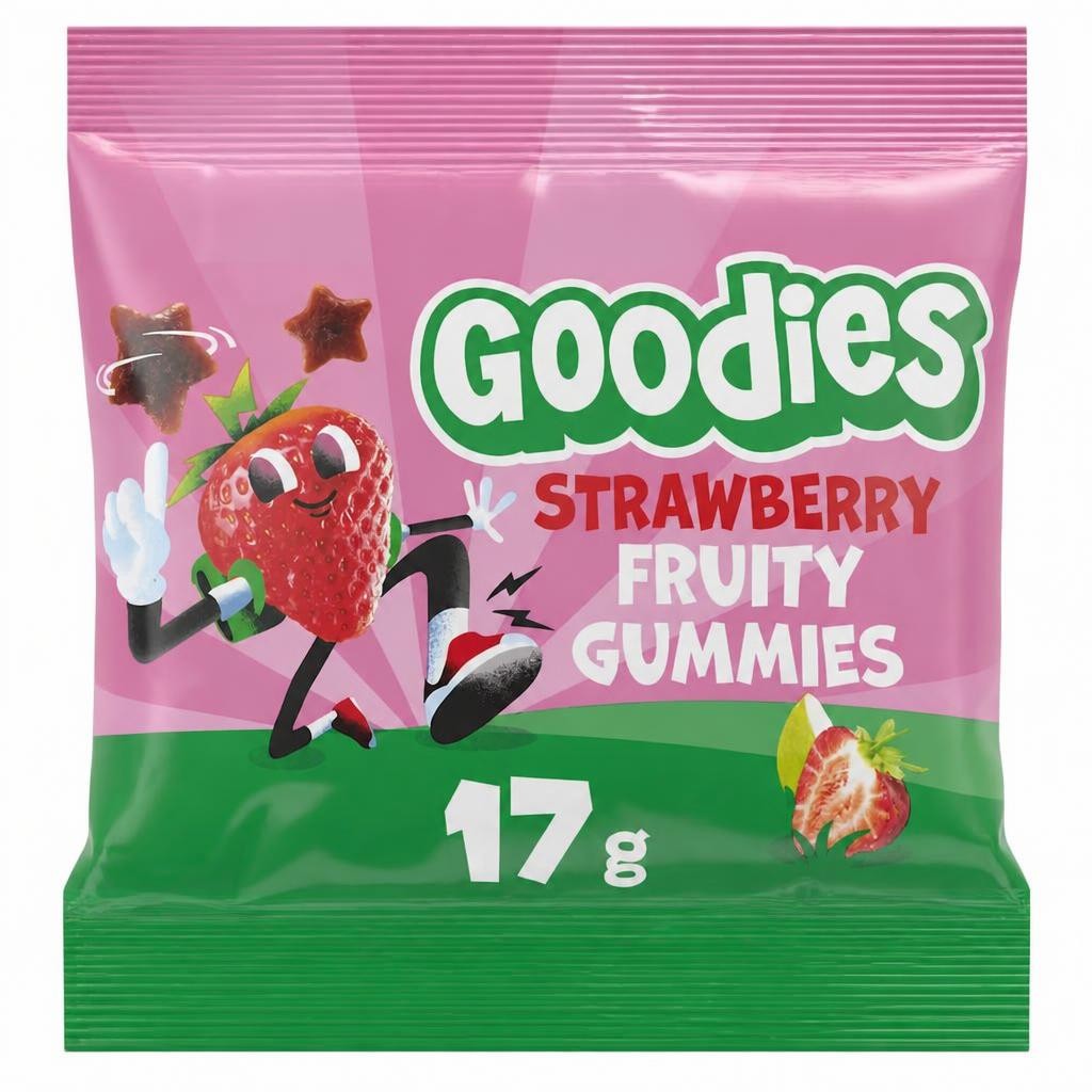 Goodies Kids Snack Strawberry Fruit Gummies 17g