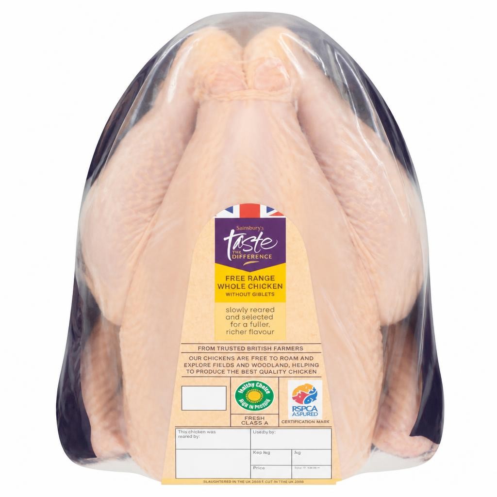 Sainsbury's British Free Range Whole Chicken (Approx. 1.25kg), Taste the Difference