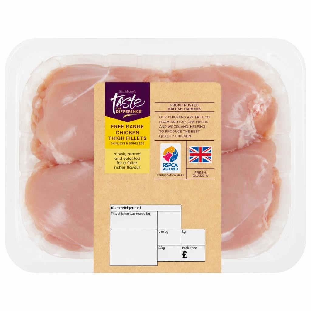 Sainsbury's (Approx. 360g) British Free Range Chicken Thigh Fillets, Taste the Difference