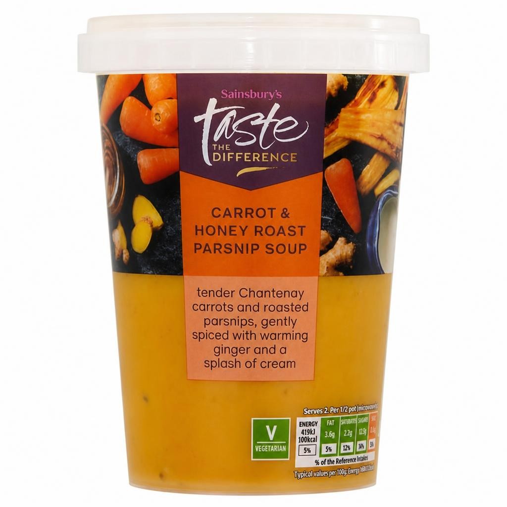 Sainsbury's Carrot & Honey Roast Parsnip Soup, Taste the Difference 600g