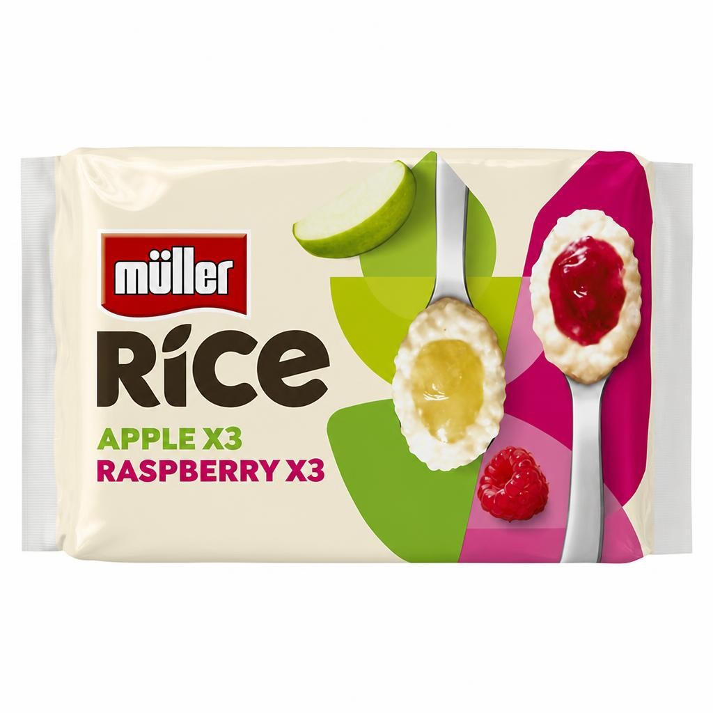 Muller Rice Apple & Raspberry Low Fat Pudding Dessert 6x170g