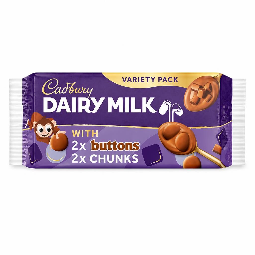 Cadbury Dairy Milk Buttons & Chunks Chocolate Desserts 4x75g