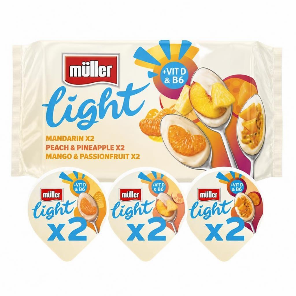 Muller Light Citrus Fat Free Yogurts 6x140g
