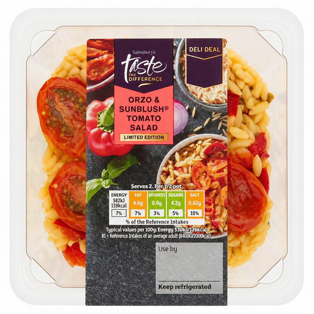 Sainsbury's Orzo & Sunblush Tomato Salad, Limited Edition, Taste the Difference 220g