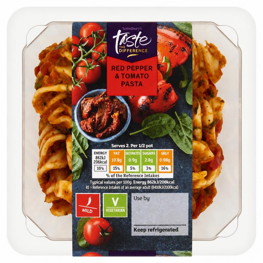 Sainsbury's Red Pepper & Tomato Pasta, Taste the Difference 200g