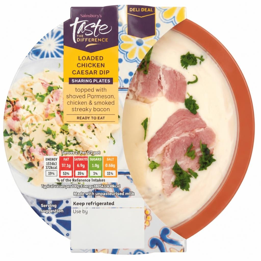 Sainsbury's Loaded Chicken Caesar Dip, Taste the Difference 170g