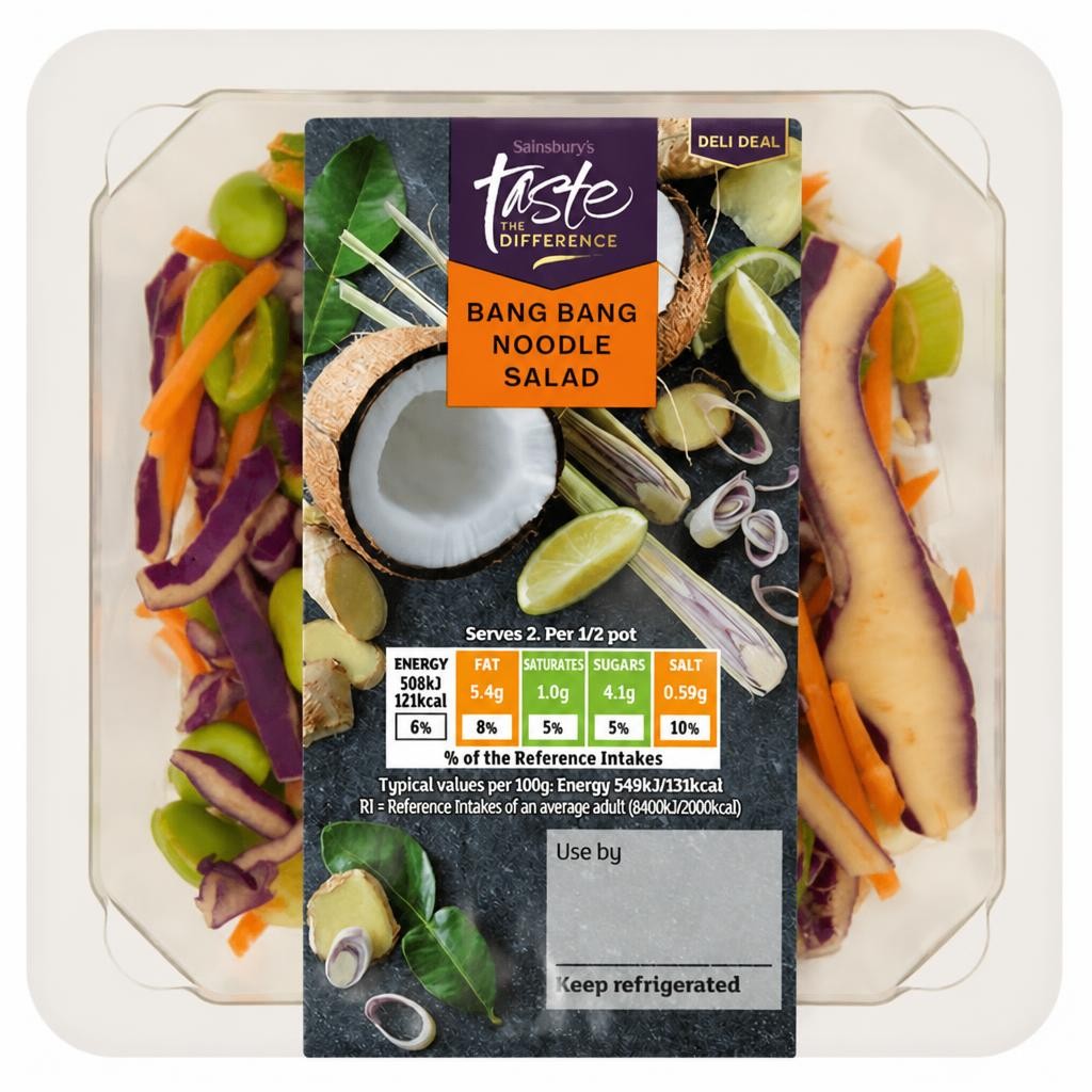 Sainsbury's Bang Bang Noodle Salad, Taste the Difference 185g