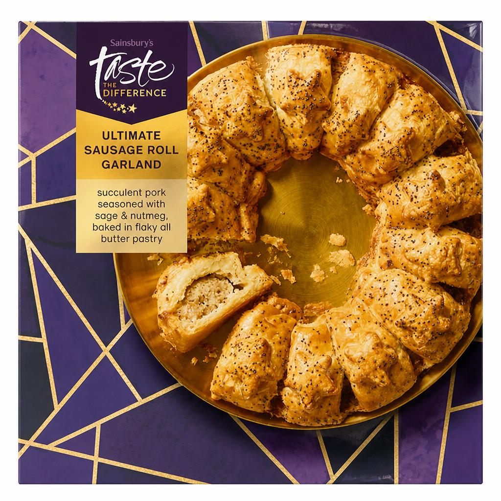 Sainsbury's Ultimate Sausage Roll Garland, Taste the Difference 600g