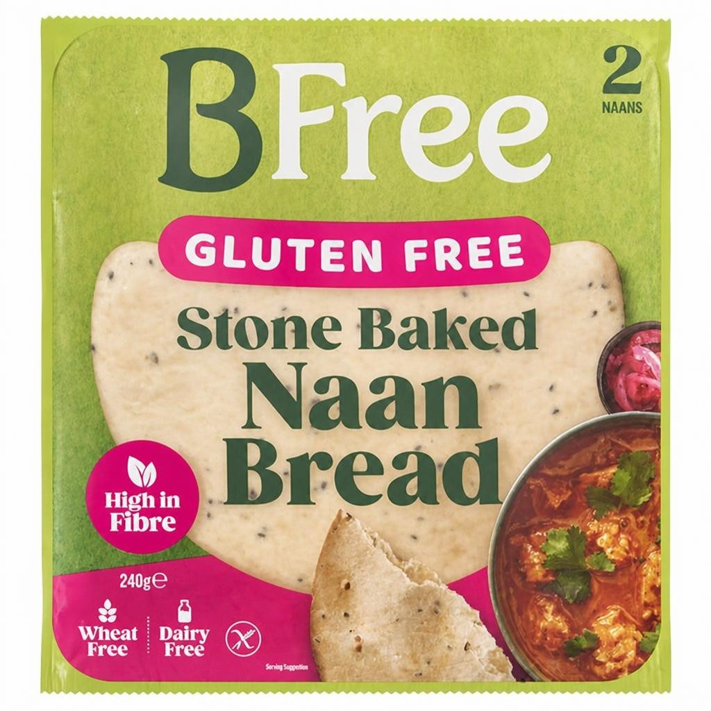 BFree Naan Breads Stone Baked Original 240g