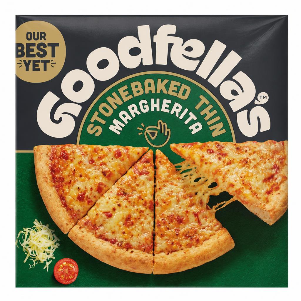 Goodfellas 334g Stonebaked Thin Margherita Three Cheese Pizza