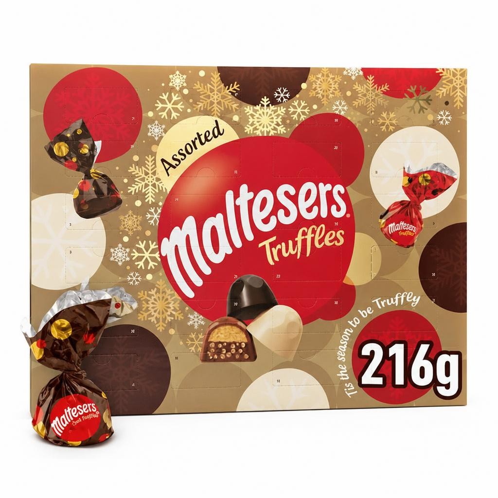 Maltesers Assorted Truffles White, Dark & Milk Chocolate Christmas Advent Calendar 216g