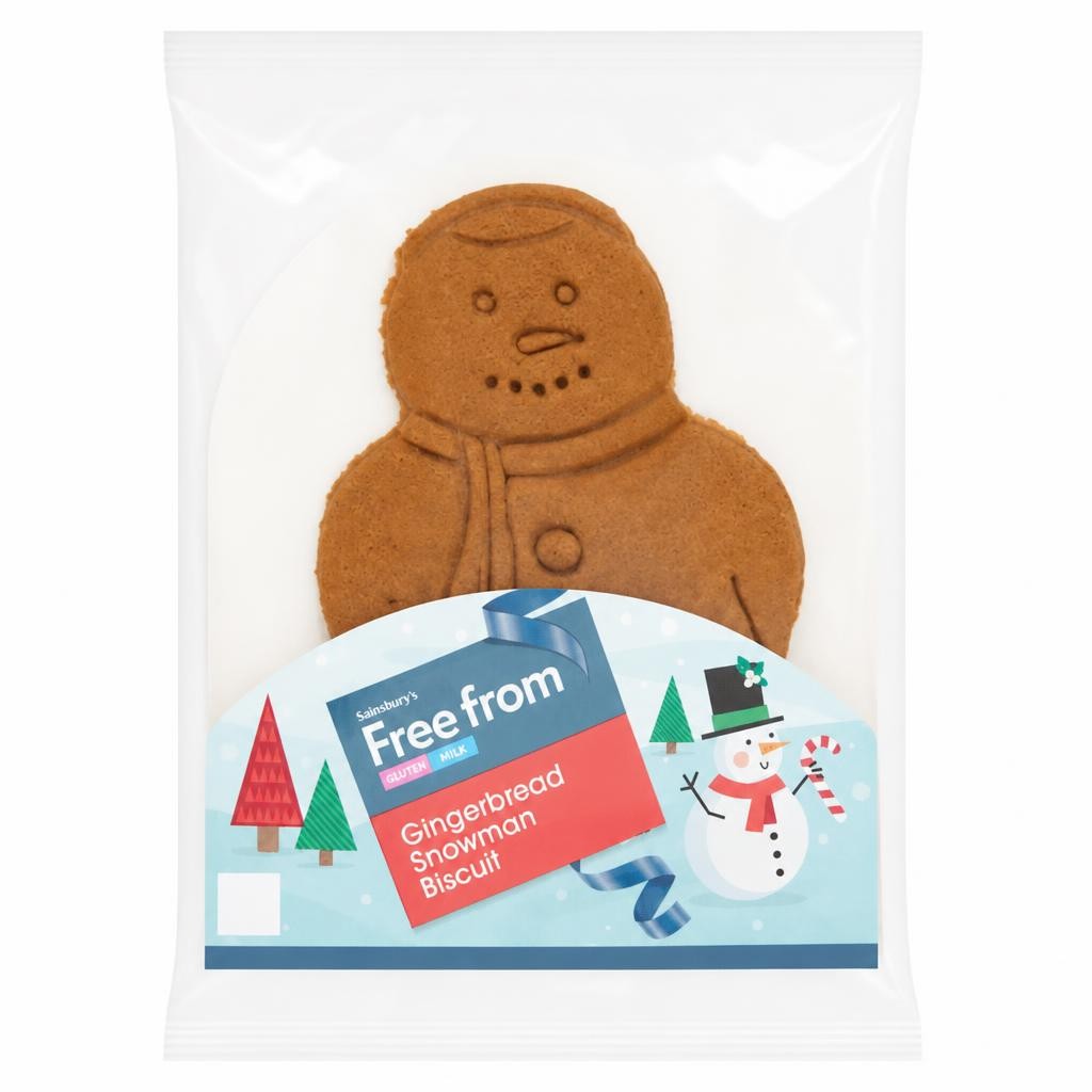 Sainsbury's Free From 32g Gingerbread Snowman Biscuit