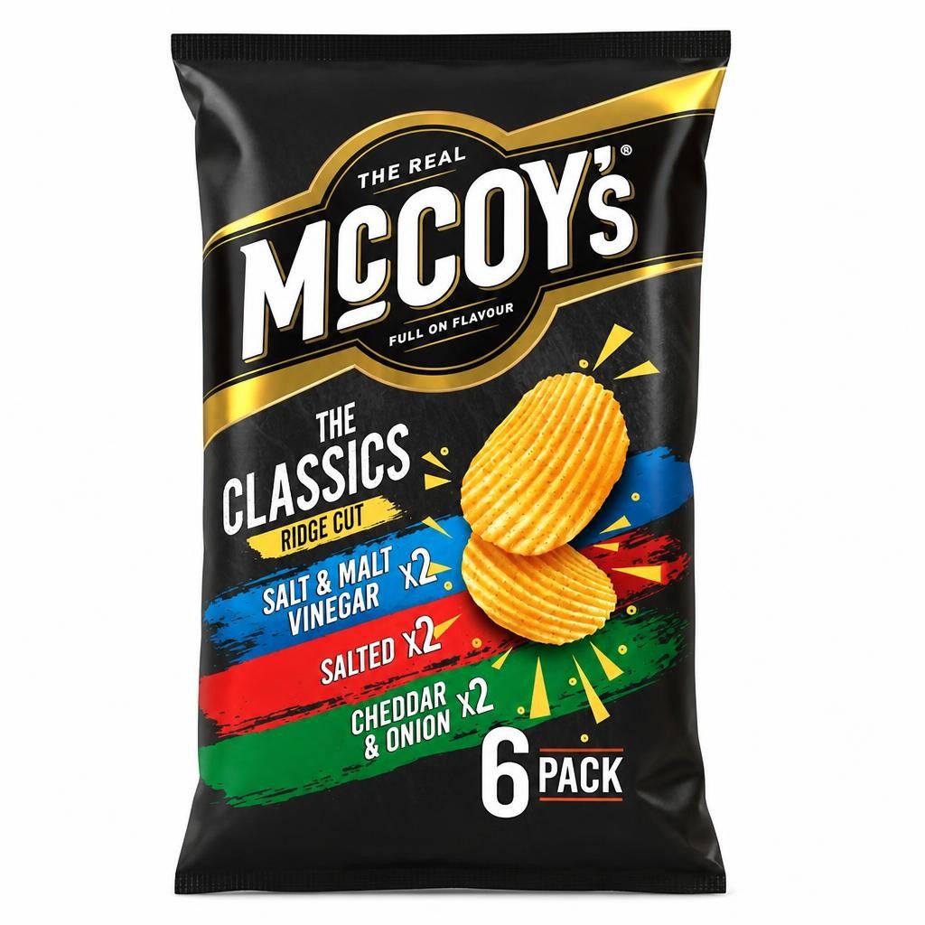 McCoy's Classic Variety Pack Crisps 6x25g