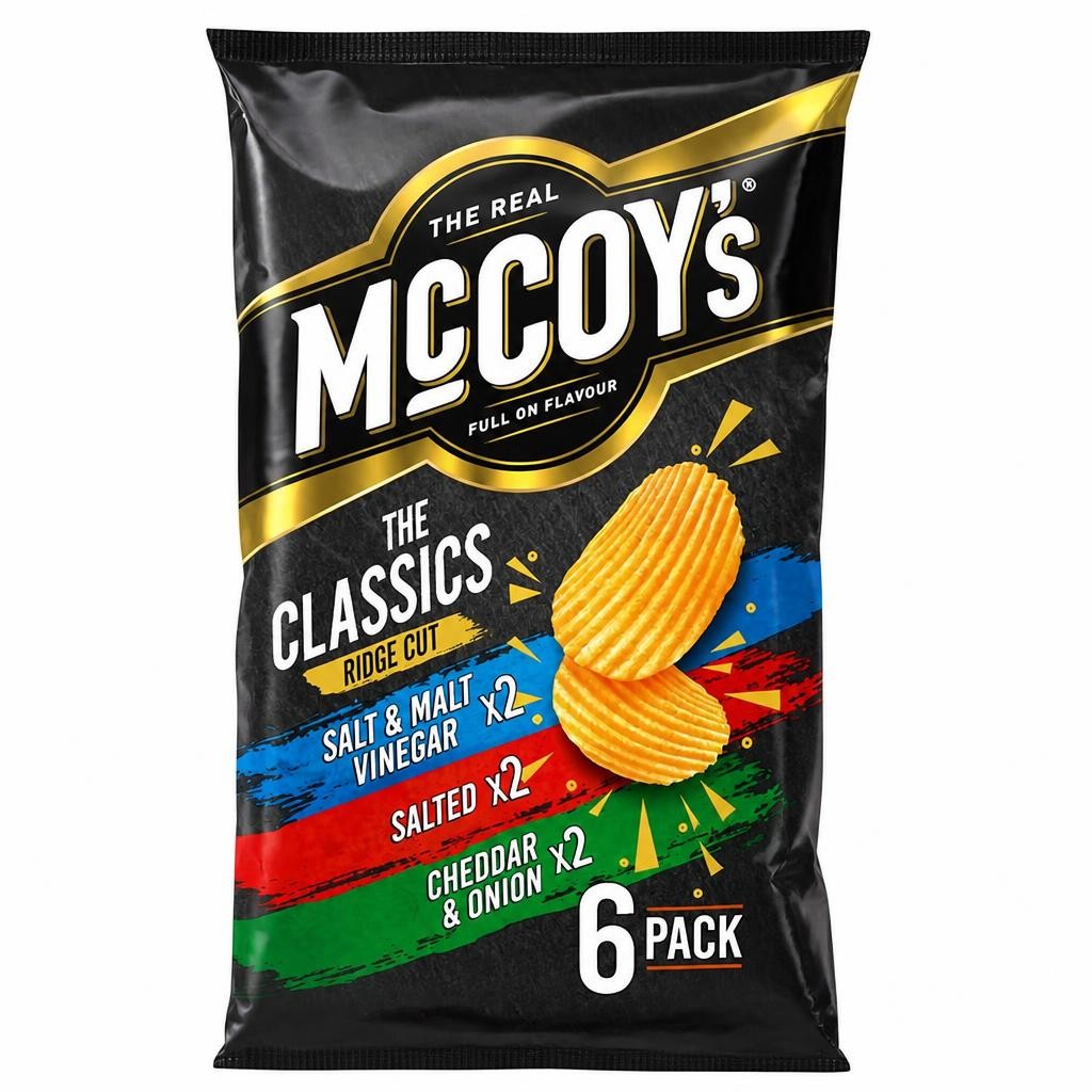 McCoy's Classic Variety Pack Crisps 6x25g