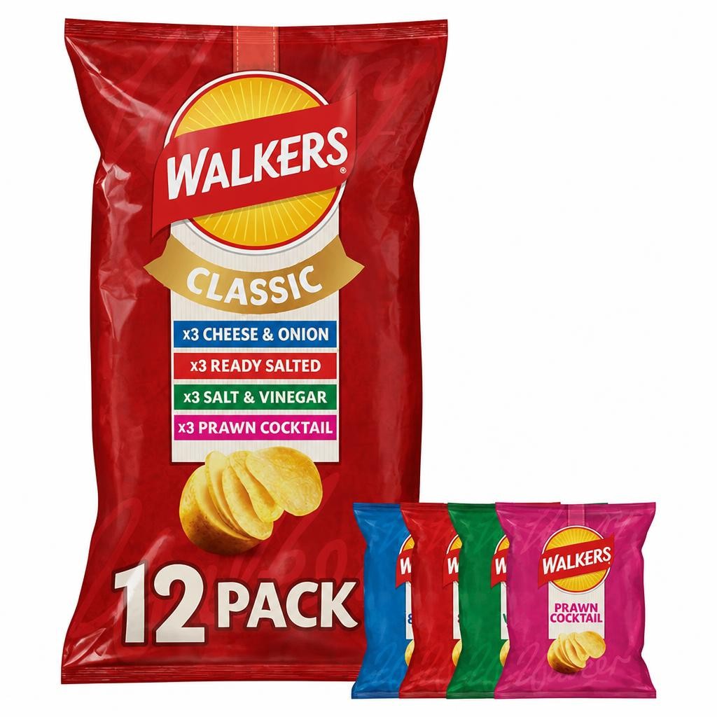 Walkers Classic Variety Multipack Crisps 12x25g