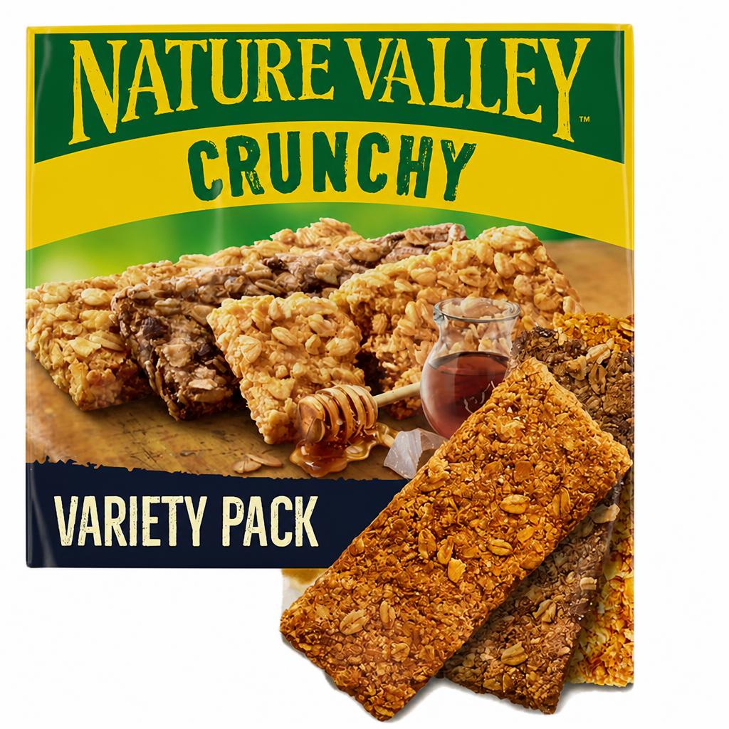 Nature Valley Crunchy Variety Pack Cereal Biscuit Snack Bars 10x42g