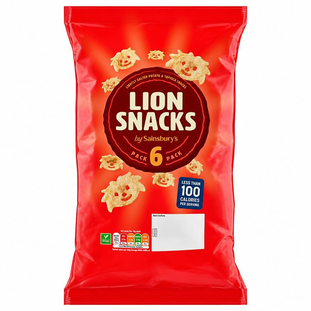 Sainsbury's Lion Snacks Lightly Salted 6x15g