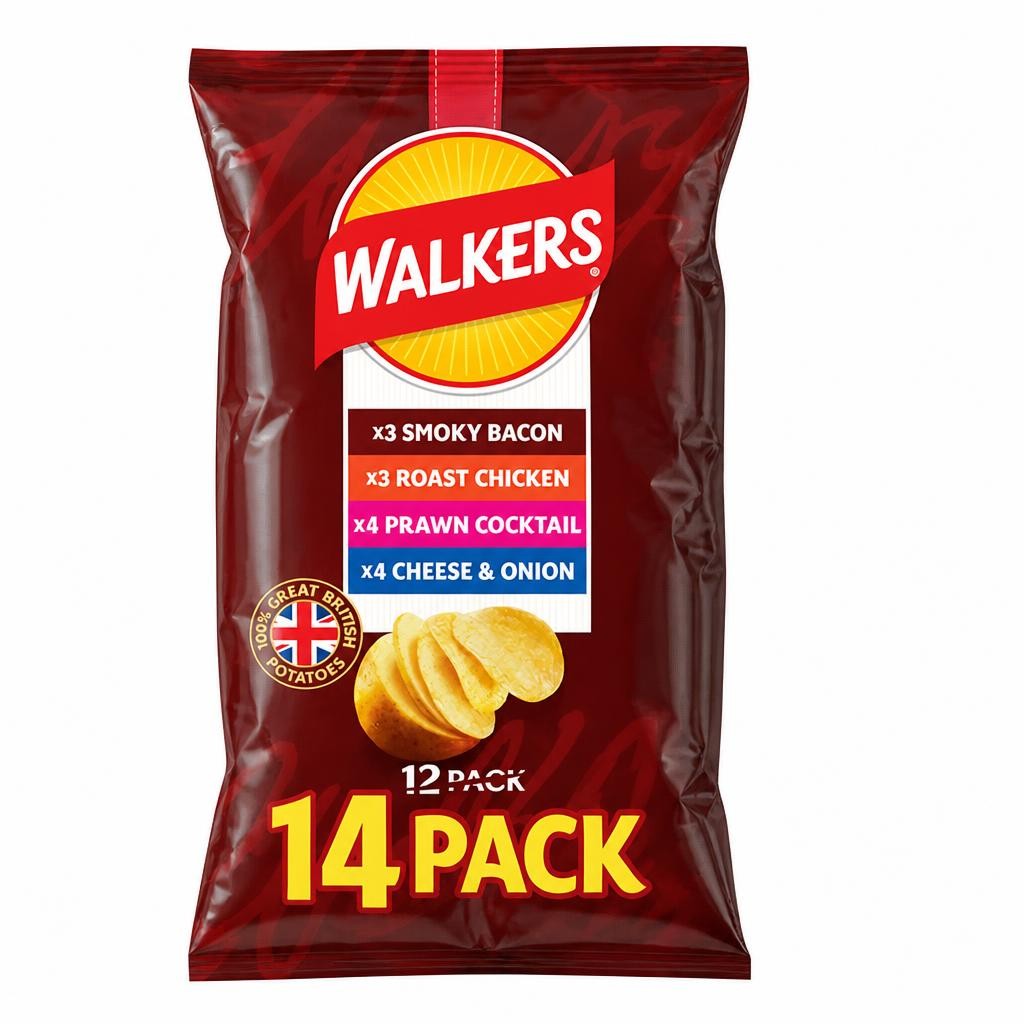 Walkers 14 x 25g Meaty Variety Multipack Crisps