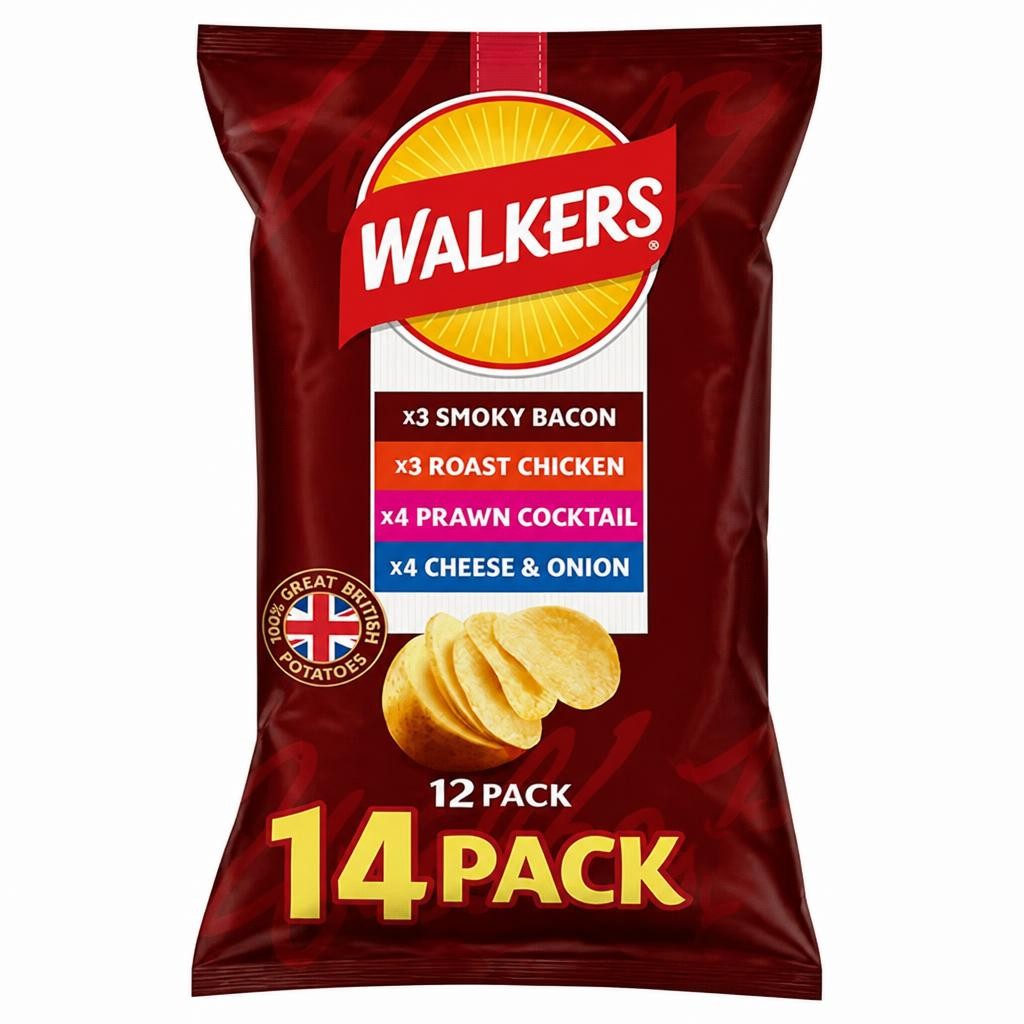 Walkers 14 x 25g Meaty Variety Multipack Crisps