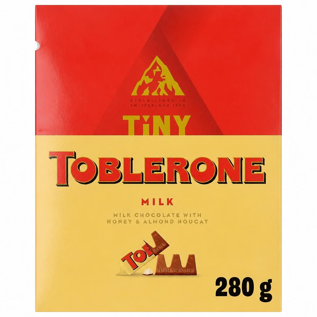 Toblerone 280g Milk Chocolate with Honey and Nougat Tinies Carton Gifting Box