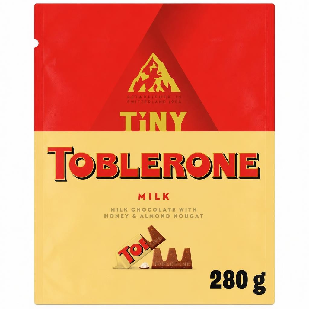 Toblerone 280g Milk Chocolate with Honey and Nougat Tinies Carton Gifting Box