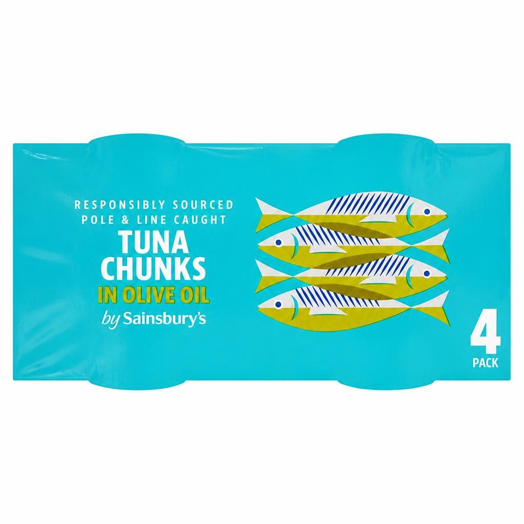 Sainsbury's Tuna Chunks in Olive Oil 4x145g