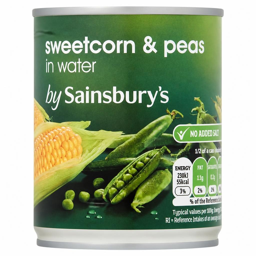Sainsbury's Sweetcorn & Peas in Water 198g