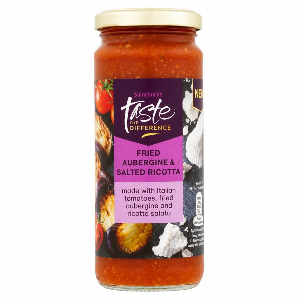 Sainsbury's Fried Aubergine & Salted Ricotta Pasta Sauce, Taste the Difference 340g