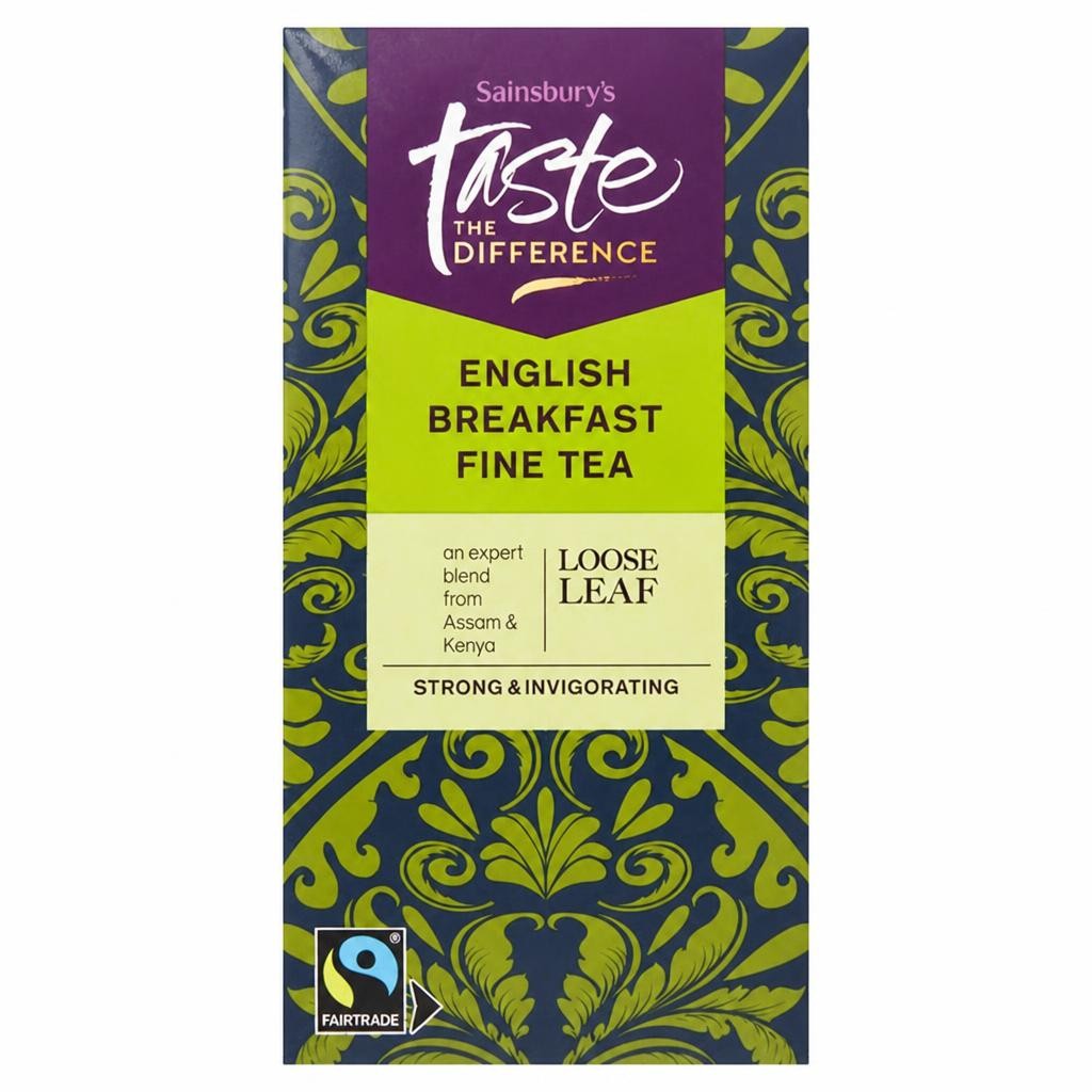 Sainsbury's Fairtrade English Breakfast Fine Tea Loose Leaf, Taste the Difference 125g