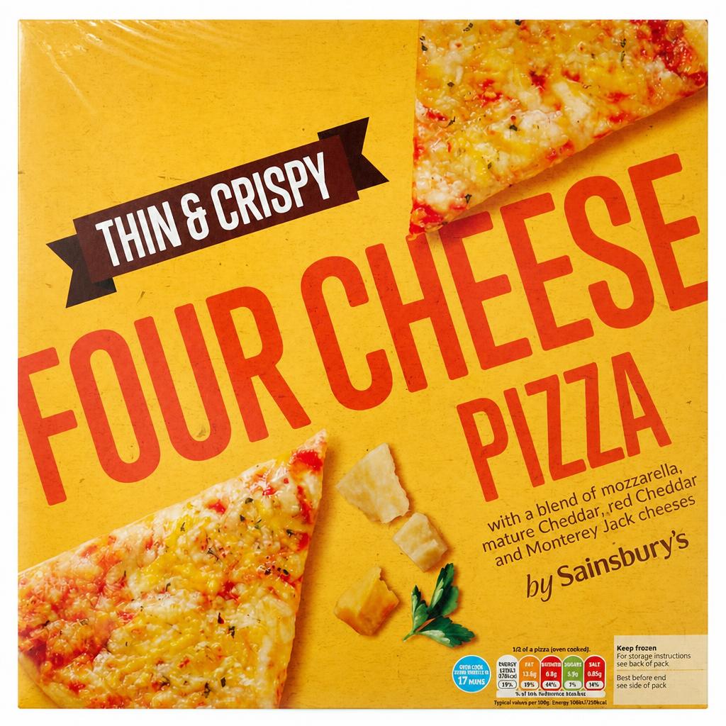Sainsbury's Thin & Crispy Four Cheese Pizza 354g