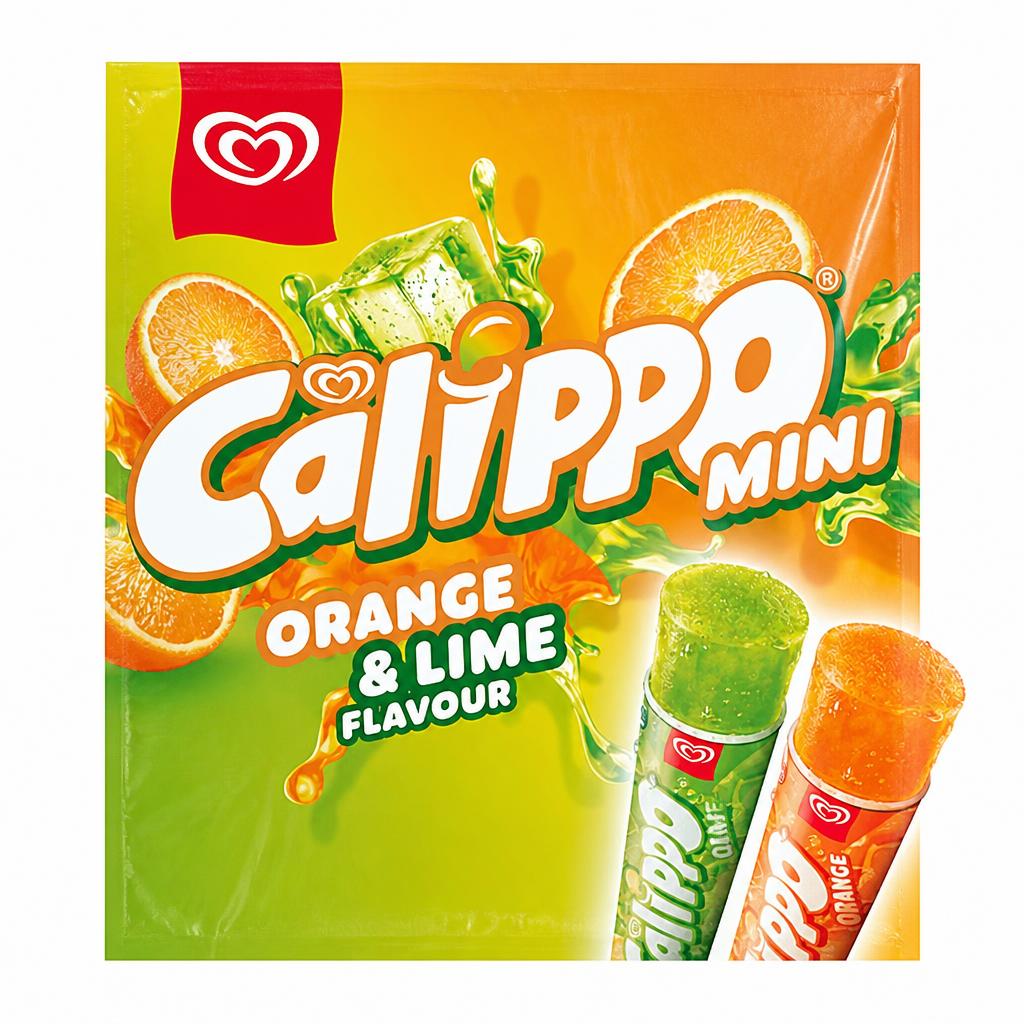 Calippo 5 x 80ml Mini Orange & Lemon Lime Ice Lollies