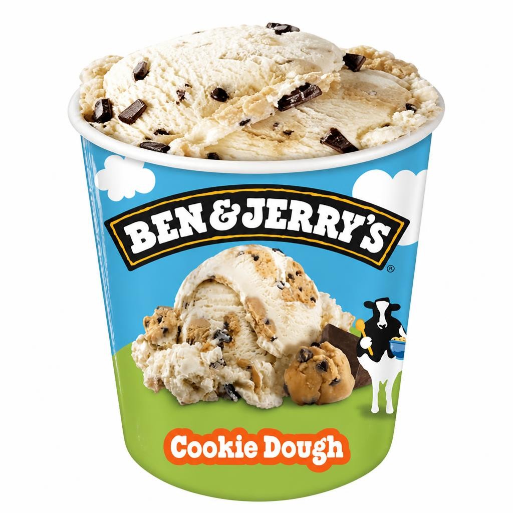 Ben & Jerry's Cookie Dough Vanilla Ice Cream Tub 465ml