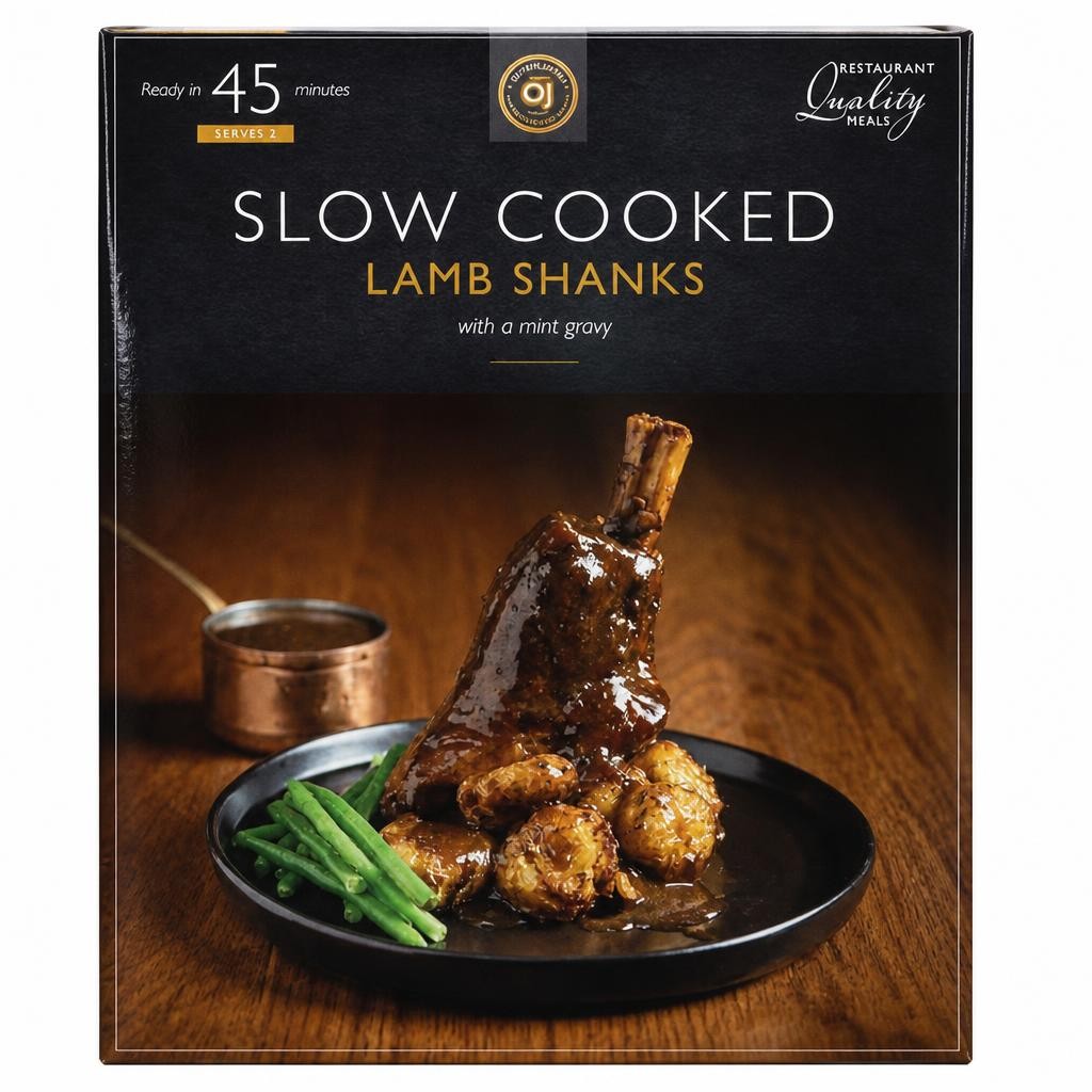 Oliver James Slow Cooked Lamb Shanks with a Mint Gravy 750g