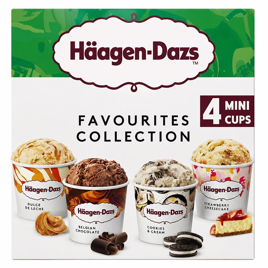Haagen-Dazs Favourites Collection Ice Cream Minicups 4x95ml