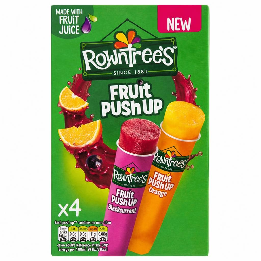 Rowntree's Fruit Push Up Blackcurrant & Orange 4x90ml