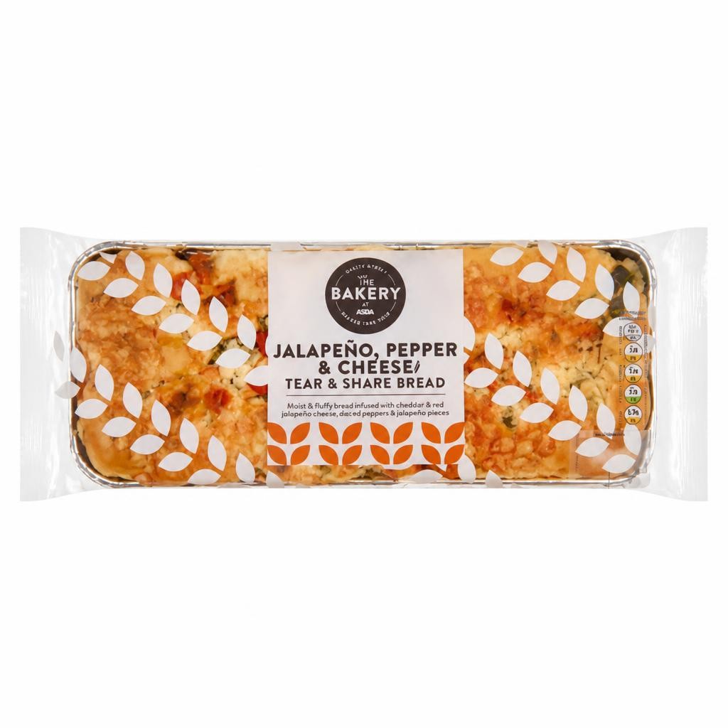 The BAKERY at ASDA The Bakery Jalapeño, Pepper & Cheese Tear & Share Bread 230g