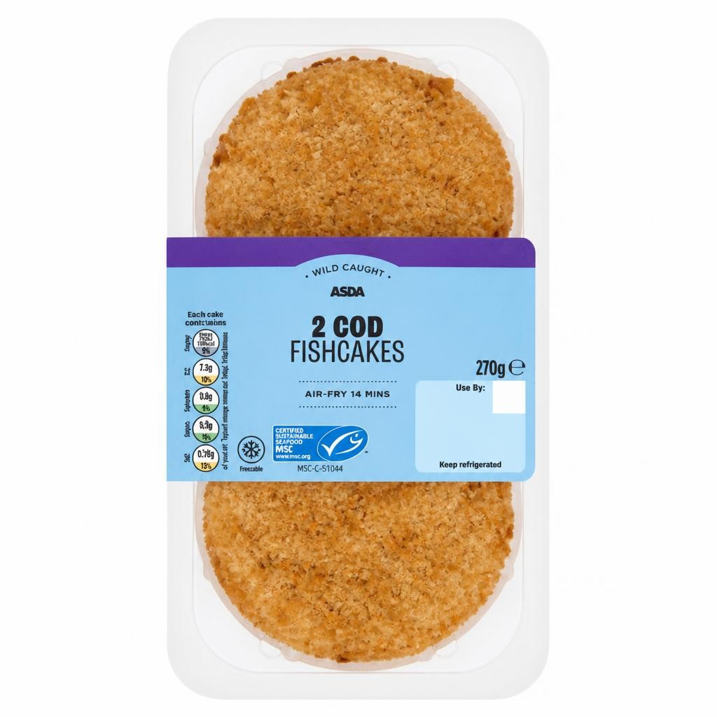 ASDA 2 Cod Fishcakes 270g