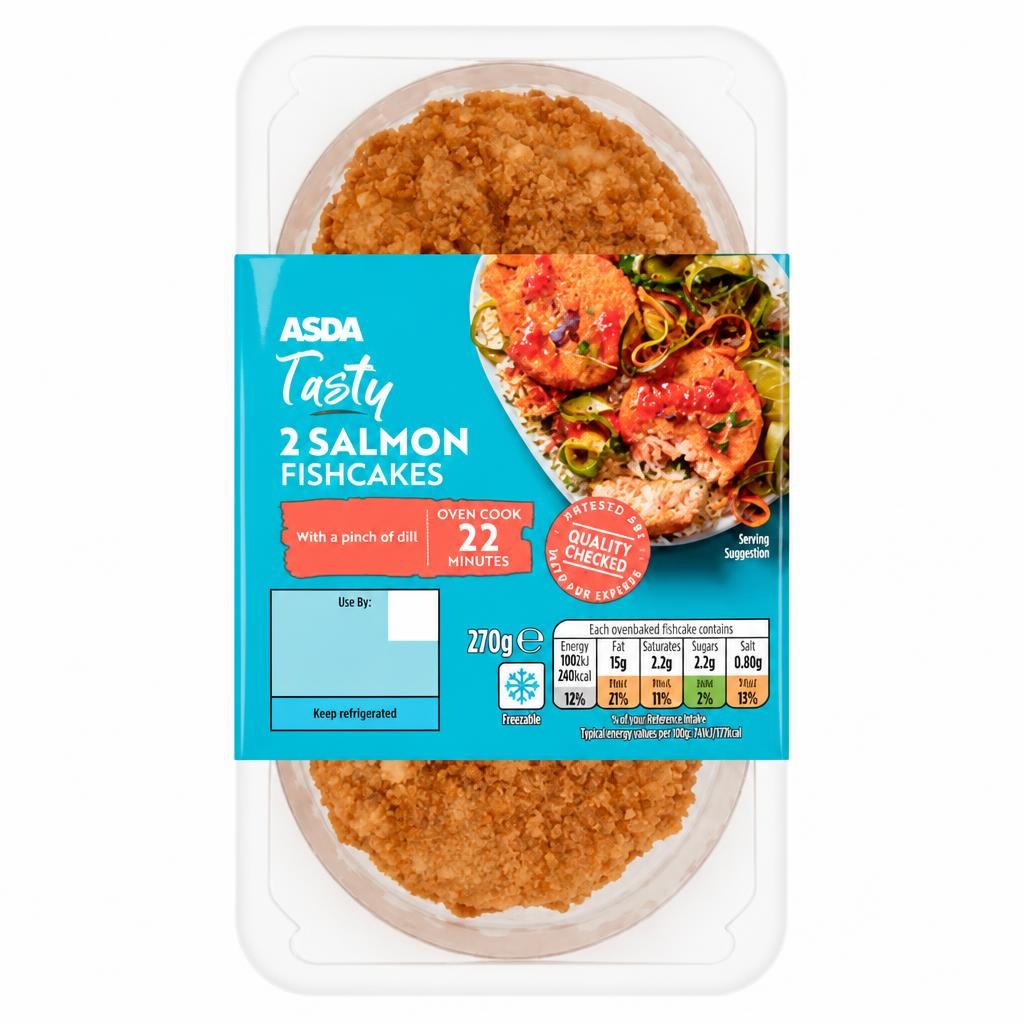 ASDA 2 Tasty Salmon Fishcakes 270g