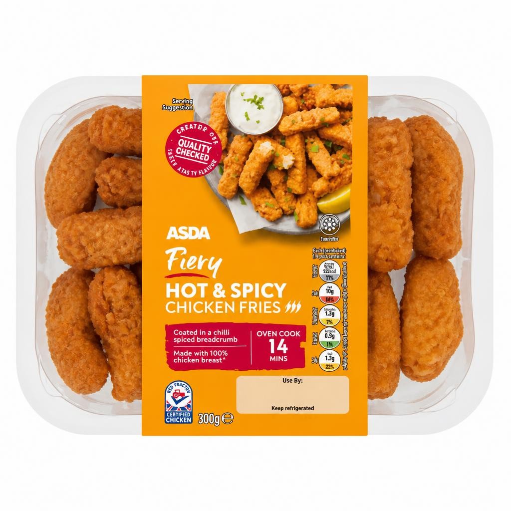 ASDA ASDA Fiery Hot & Spicy Chicken Fries 300g