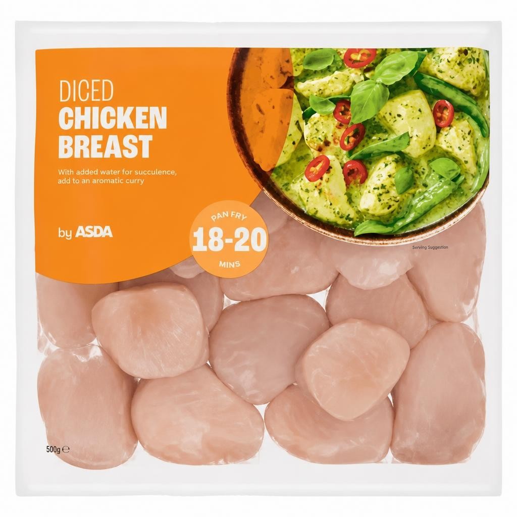 ASDA Diced Chicken Breast 600g