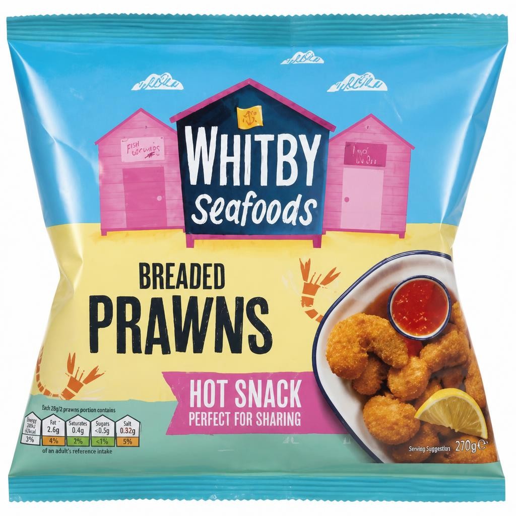 Whitby Seafoods Breaded Prawns 132g