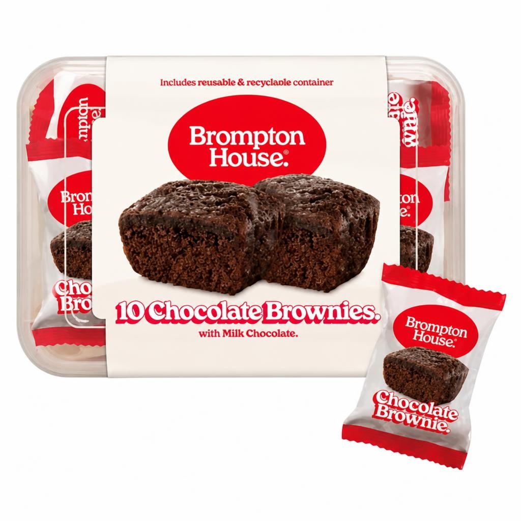 Brompton House Chocolate Brownies with Milk Chocolate 10 x 25g (250g)