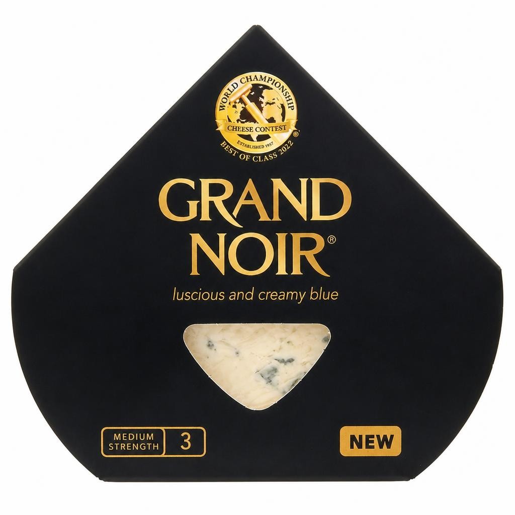 Grand Noir luscious and creamy blue cheese 3 Medium Strength 140g